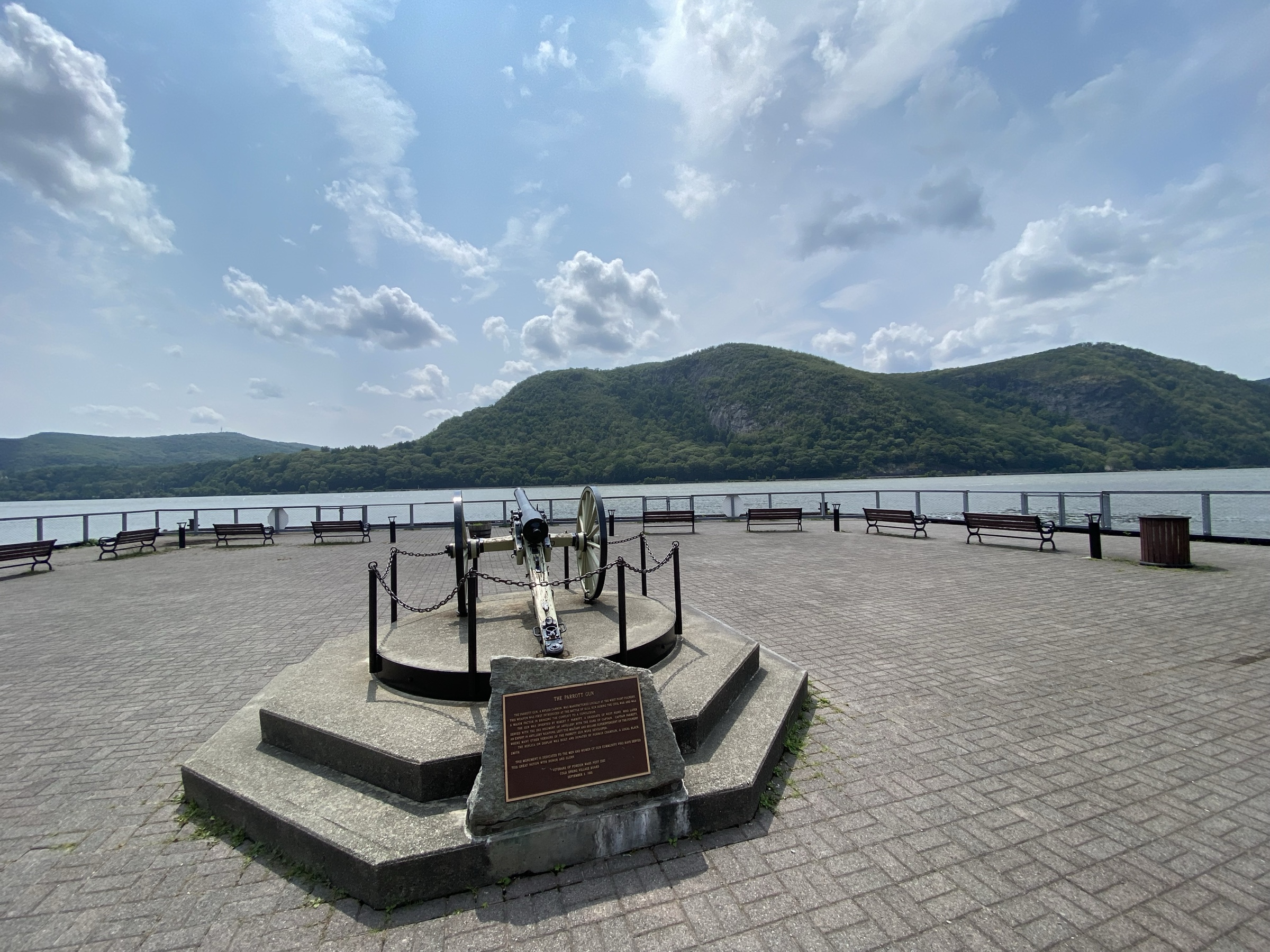 Cold Spring waterfront cannon beside the Hudson River