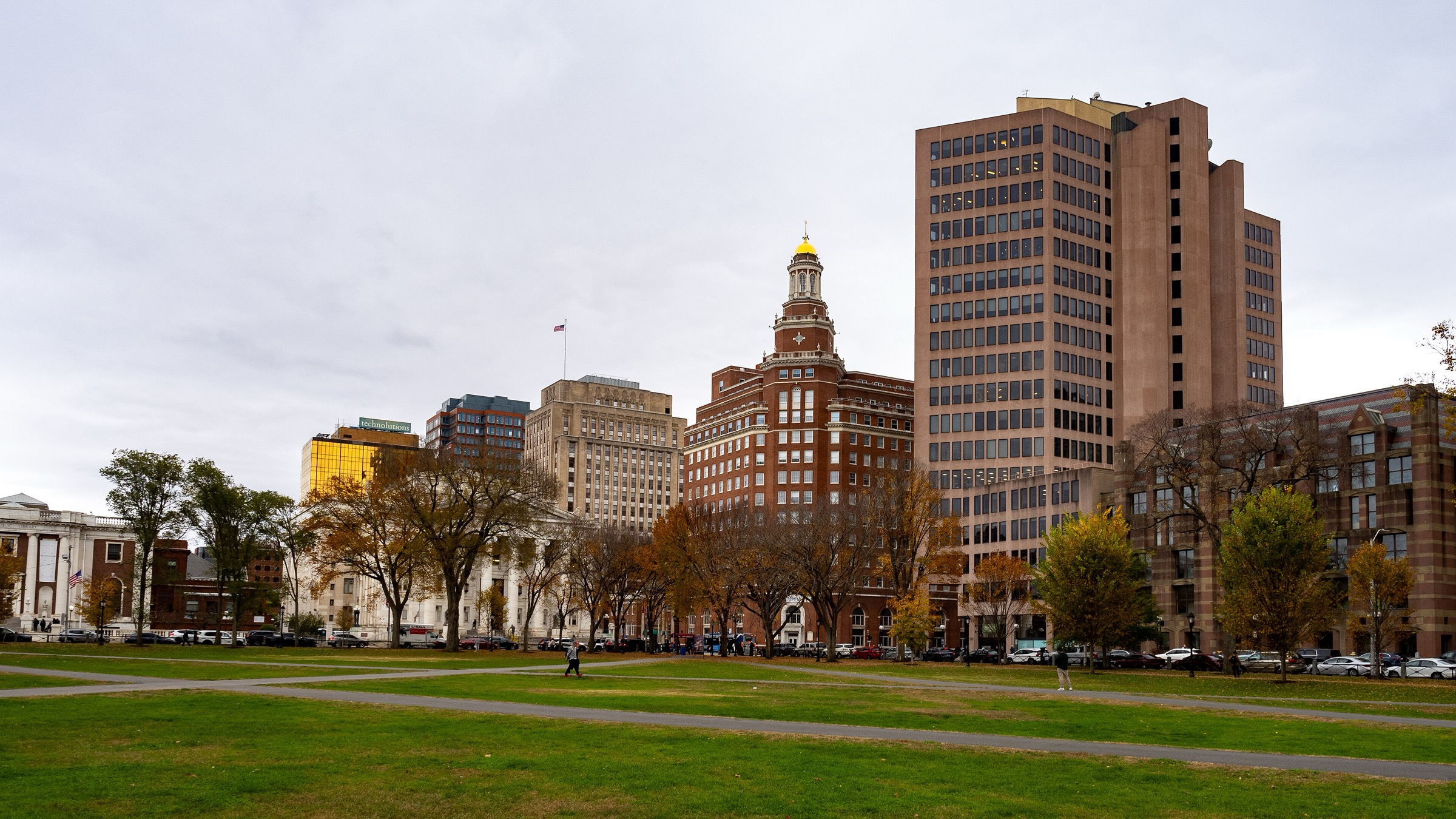 New Haven Green in downtown New Haven, Connecticut