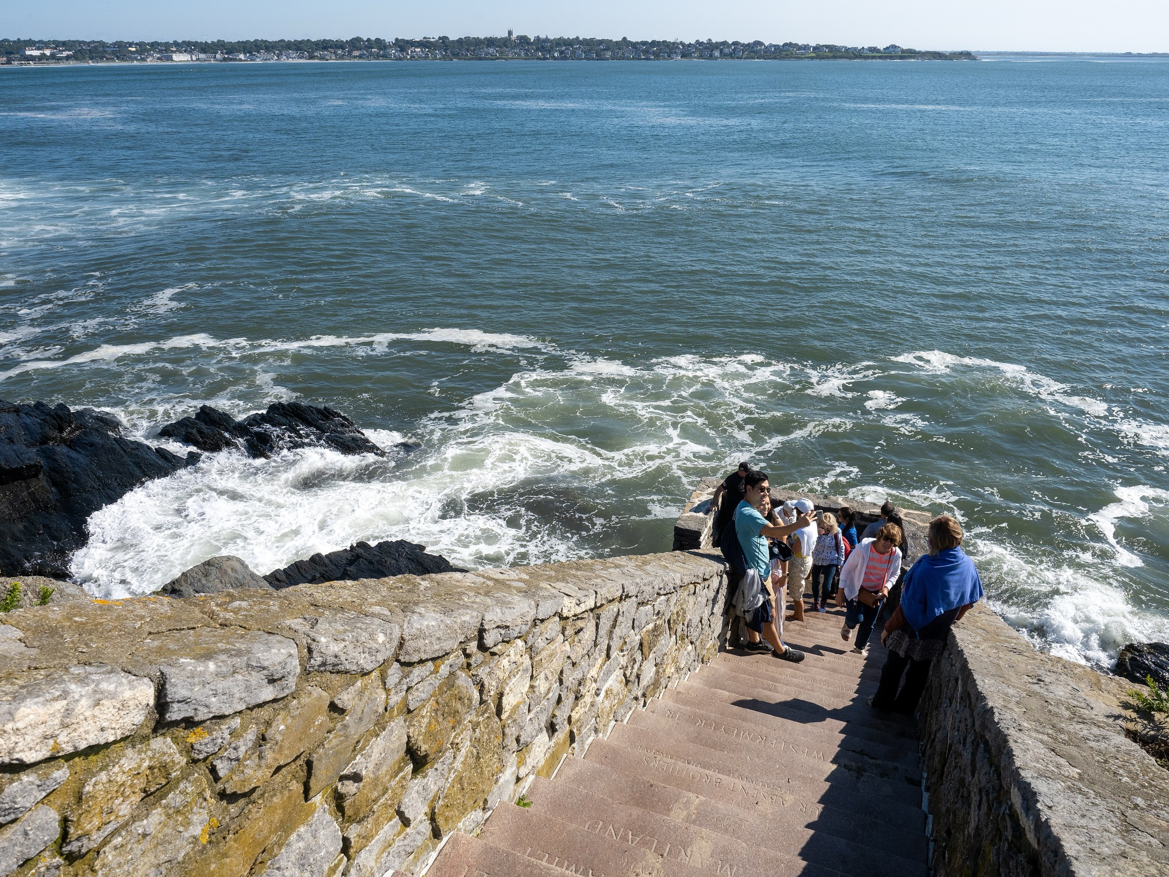 Cliff Walk at Forty Steps in Newport, Rhode Island